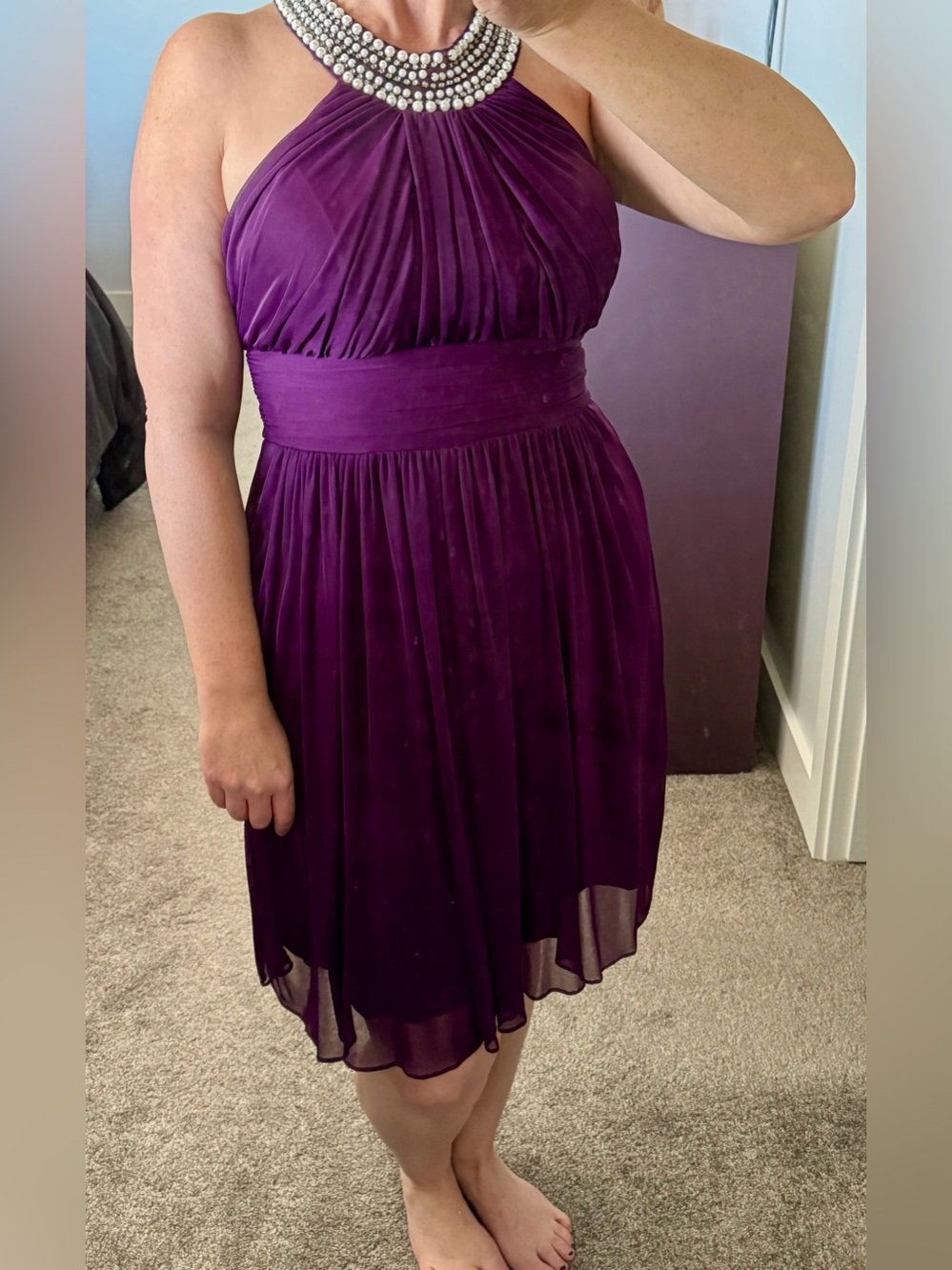 Purple cocktail dress